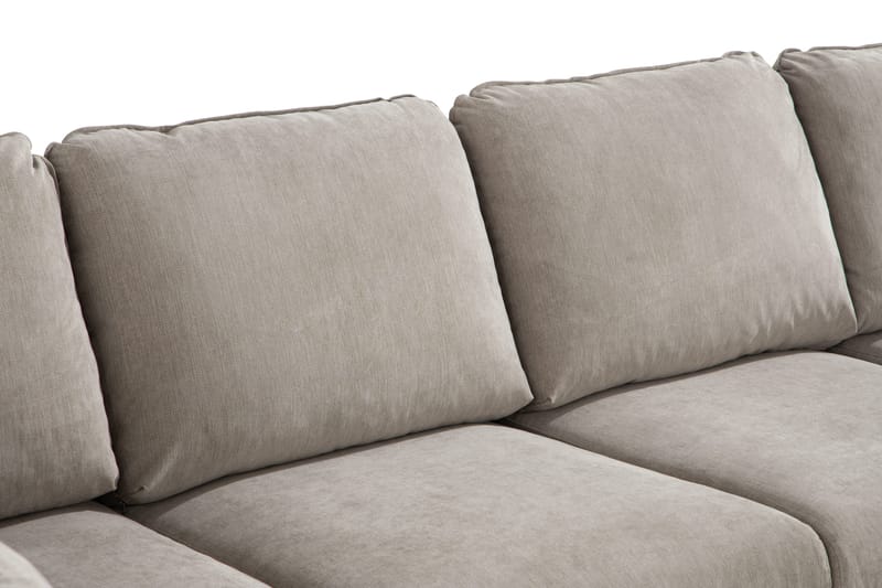 Trend Lyx 4-seters Høyrevendt U-formet Sofa med Divan og Sjeselong i Stoff - Beige - Møbler - Sofaer - U-sofa