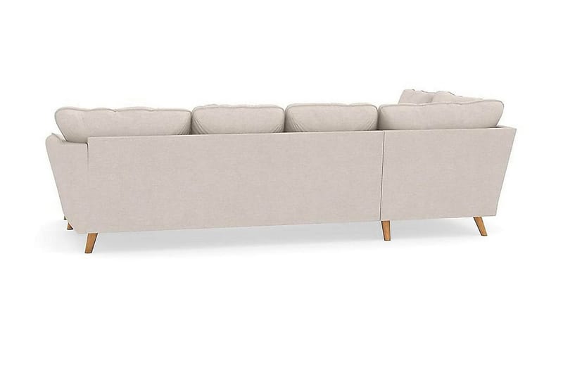 Trend Lyx 4-seters Høyrevendt U-formet Sofa med Divan og Sjeselong i Stoff - Beige - Møbler - Sofaer - U-sofa