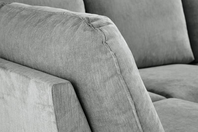Trend Lyx 4-seters Høyrevendt U-formet Sofa med Divan og Sjeselong i Stoff - Grå - Møbler - Sofaer - U-sofa