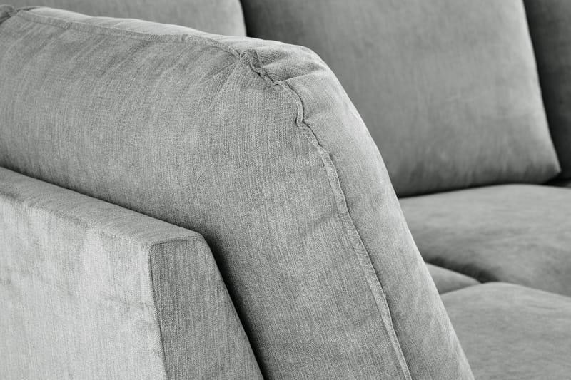 Trend Lyx 4-seters Høyrevendt U-formet Sofa med Divan og Sjeselong i Stoff - Grå - Møbler - Sofaer - U-sofa