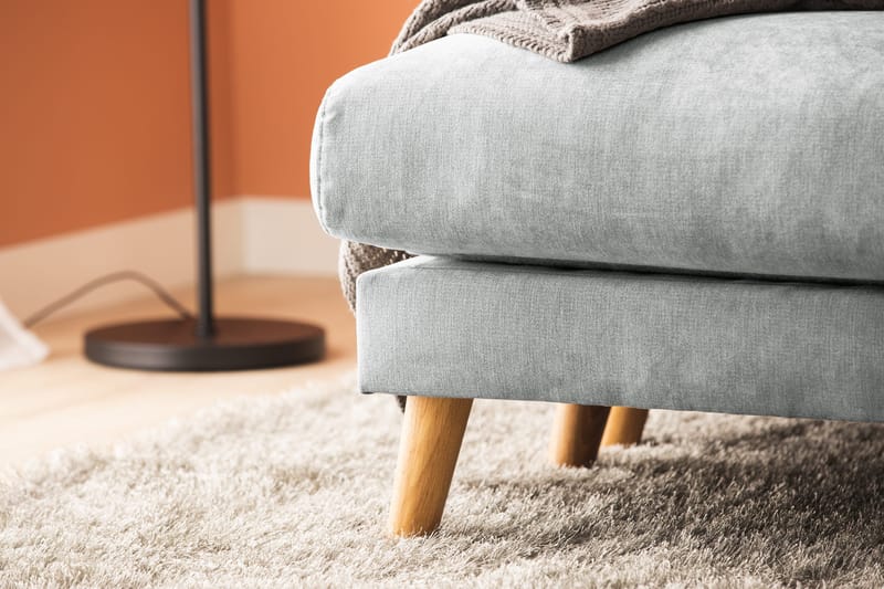 Trend Lyx 4-seters Høyrevendt U-formet Sofa med Divan og Sjeselong i Stoff - Grå - Møbler - Sofaer - U-sofa