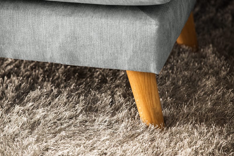 Trend Lyx 4-seters Høyrevendt U-formet Sofa med Divan og Sjeselong i Stoff - Grå - Møbler - Sofaer - U-sofa