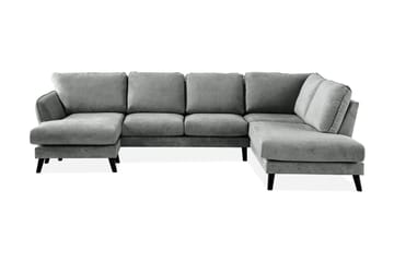 Trend Lyx 4-seters Høyrevendt U-formet Sofa med Divan og Sjeselong i Stoff