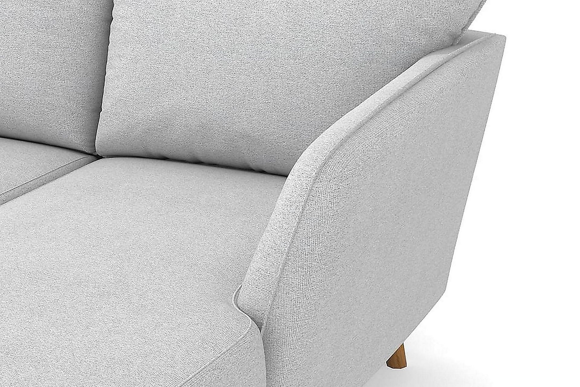 Trend Lyx 4-seters Høyrevendt U-formet Sofa med Divan og Sjeselong i Stoff - Lys grå - Møbler - Sofaer - U-sofa