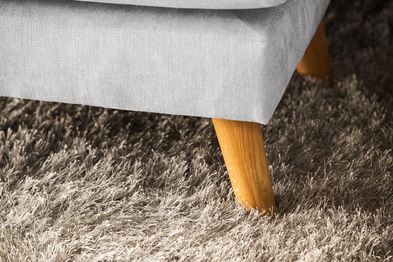 Trend Lyx 4-seters Høyrevendt U-formet Sofa med Divan og Sjeselong i Stoff - Lys grå - Møbler - Sofaer - U-sofa