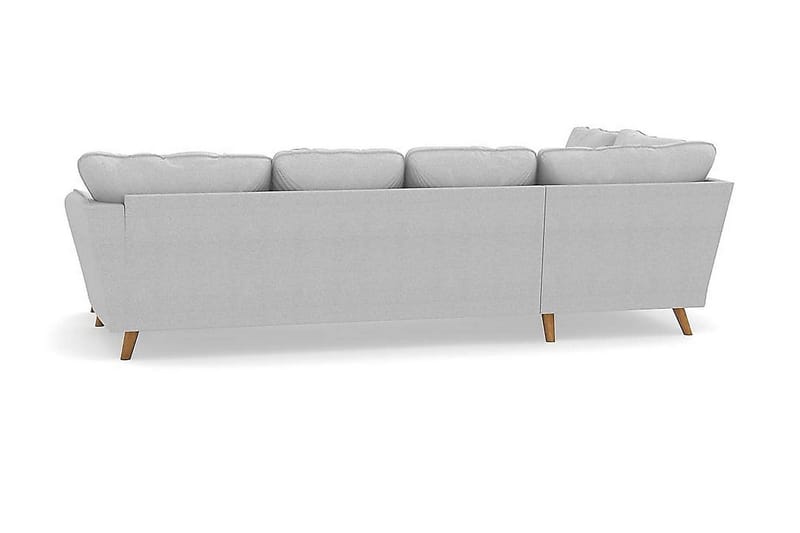 Trend Lyx 4-seters Høyrevendt U-formet Sofa med Divan og Sjeselong i Stoff - Lys grå - Møbler - Sofaer - U-sofa