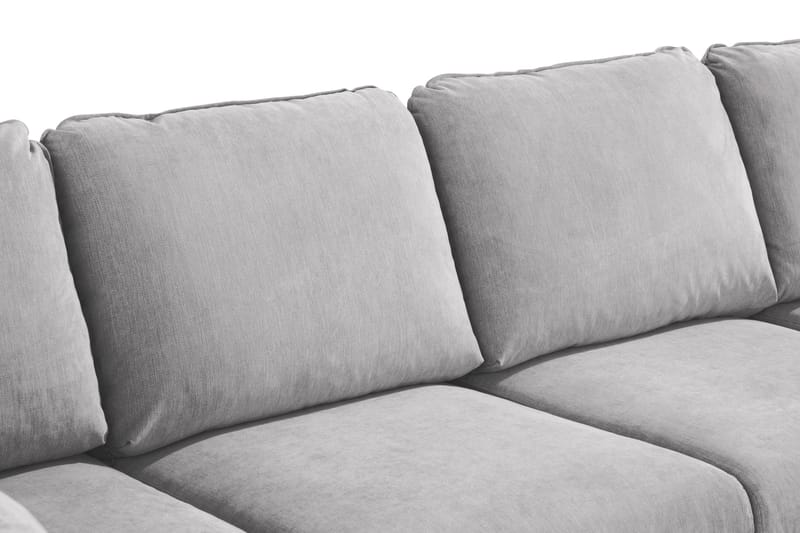 Trend Lyx 4-seters Høyrevendt U-formet Sofa med Divan og Sjeselong i Stoff - Lys grå - Møbler - Sofaer - U-sofa