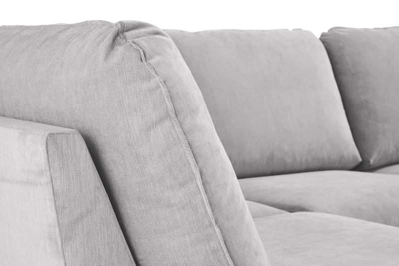 Trend Lyx 4-seters Høyrevendt U-formet Sofa med Divan og Sjeselong i Stoff - Lys grå - Møbler - Sofaer - U-sofa