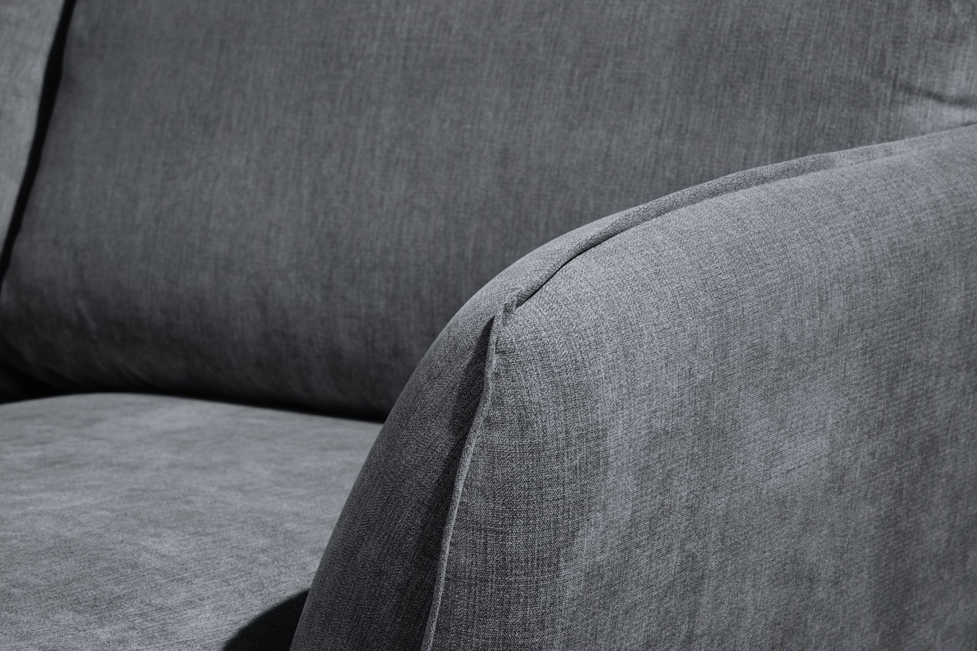 Trend Lyx 4-seters Høyrevendt U-formet Sofa med Divan og Sjeselong i Stoff - Mørk grå - Møbler - Sofaer - U-sofa