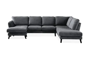 Trend Lyx 4-seters Høyrevendt U-formet Sofa med Divan og Sjeselong i Stoff