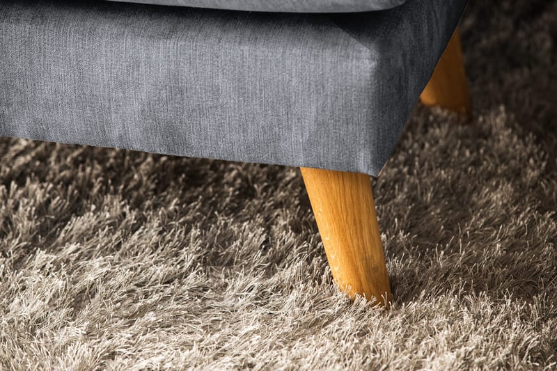 Trend Lyx 4-seters Høyrevendt U-formet Sofa med Divan og Sjeselong i Stoff - Mørk grå - Møbler - Sofaer - U-sofa