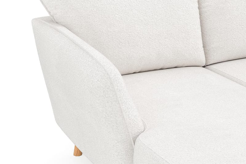 Trend Lyx 4-seters Venstrevendt U-formet Sofa med Divan og Sjeselong i Bouclé - Hvit - Møbler - Sofaer - U-sofa