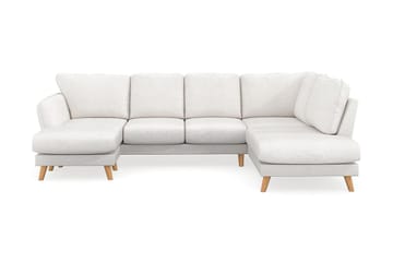 Trend Lyx 4-seters Venstrevendt U-formet Sofa med Divan og Sjeselong i Bouclé