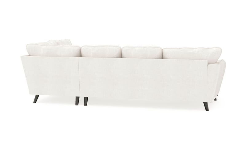 Trend Lyx 4-seters Venstrevendt U-formet Sofa med Divan og Sjeselong i Bouclé - Hvit - Møbler - Sofaer - U-sofa