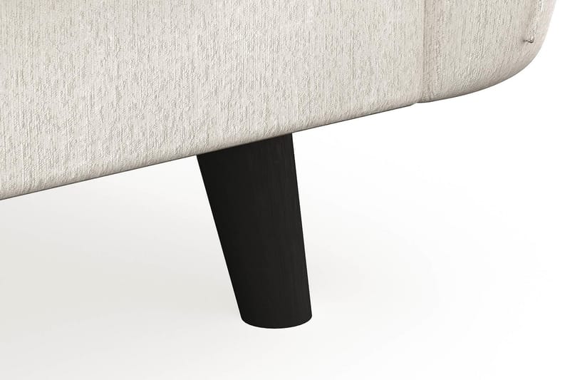 Trend Lyx 4-seters Venstrevendt U-formet Sofa med Divan og Sjeselong i Fløyel - Kremhvit - Møbler - Sofaer - U-sofa