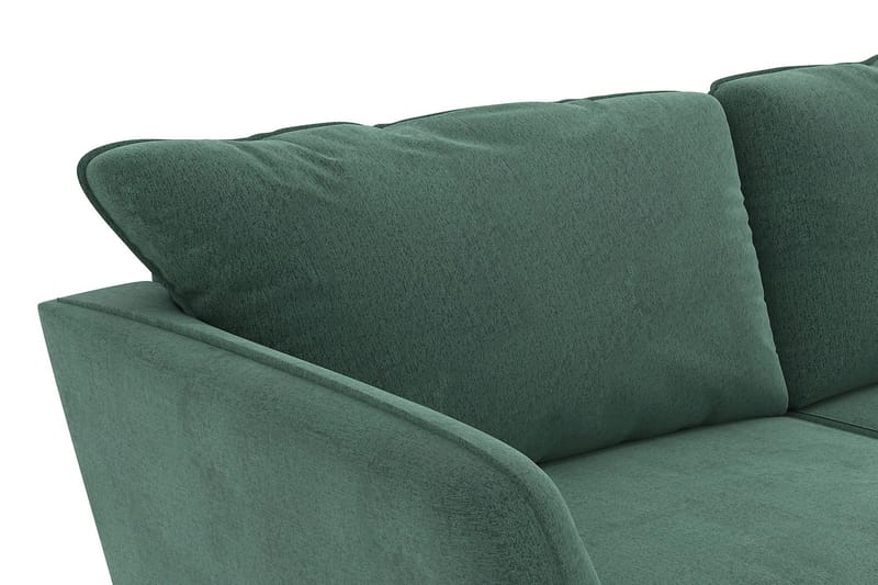 Trend Lyx 4-seters Venstrevendt U-formet Sofa med Divan og Sjeselong i Fløyel - Mørkegrønn - Møbler - Sofaer - U-sofa