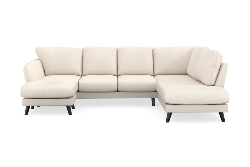 Trend Lyx 4-seters Venstrevendt U-formet Sofa med Divan og Sjeselong i Manchester, Beige