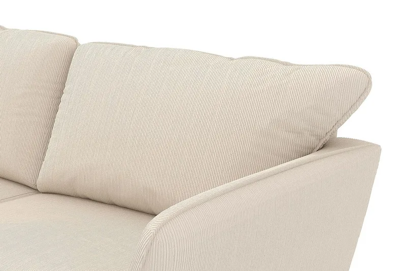 Trend Lyx 4-seters Venstrevendt U-formet Sofa med Divan og Sjeselong i Manchester - Beige - Møbler - Sofaer - U-sofa