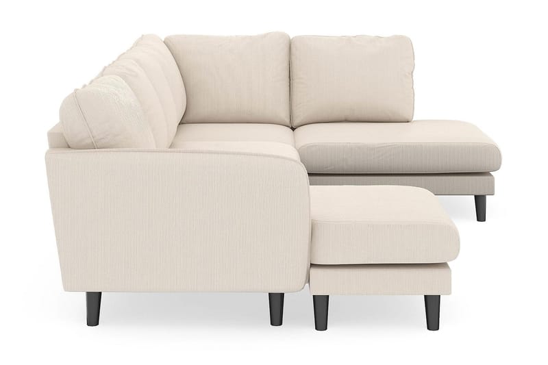 Trend Lyx 4-seters Venstrevendt U-formet Sofa med Divan og Sjeselong i Manchester - Beige - Møbler - Sofaer - U-sofa