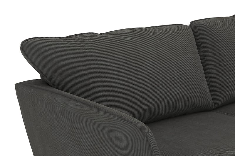 Trend Lyx 4-seters Venstrevendt U-formet Sofa med Divan og Sjeselong i Manchester - Mørk grå - Møbler - Sofaer - U-sofa
