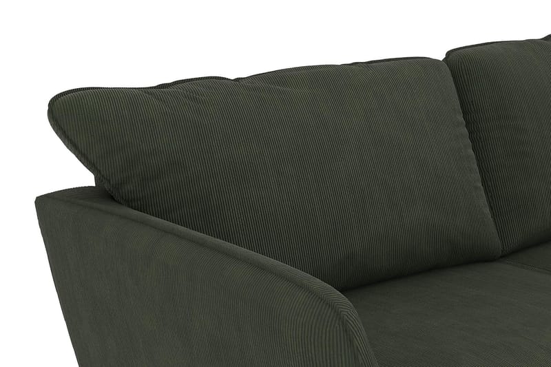 Trend Lyx 4-seters Venstrevendt U-formet Sofa med Divan og Sjeselong i Manchester - Mørkegrønn - Møbler - Sofaer - U-sofa