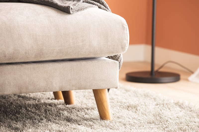 Trend Lyx 4-seters Venstrevendt U-formet Sofa med Divan og Sjeselong i Stoff - Beige - Møbler - Sofaer - U-sofa