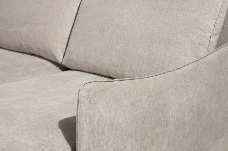 Trend Lyx 4-seters Venstrevendt U-formet Sofa med Divan og Sjeselong i Stoff - Beige - Møbler - Sofaer - U-sofa