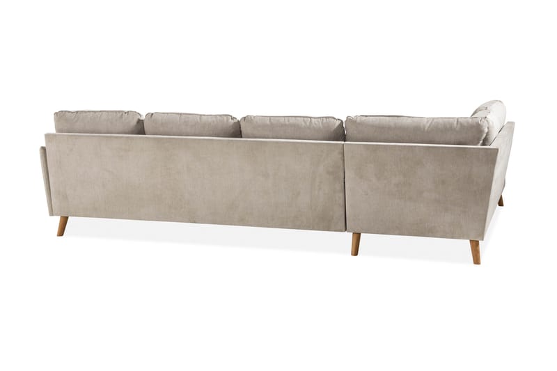 Trend Lyx 4-seters Venstrevendt U-formet Sofa med Divan og Sjeselong i Stoff - Beige - Møbler - Sofaer - U-sofa