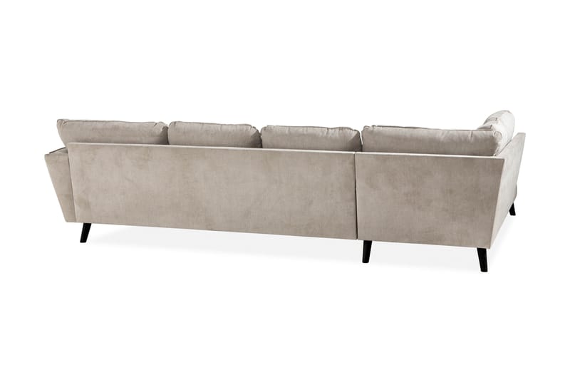 Trend Lyx 4-seters Venstrevendt U-formet Sofa med Divan og Sjeselong i Stoff - Beige - Møbler - Sofaer - U-sofa