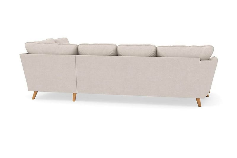 Trend Lyx 4-seters Venstrevendt U-formet Sofa med Divan og Sjeselong i Stoff - Beige - Møbler - Sofaer - U-sofa