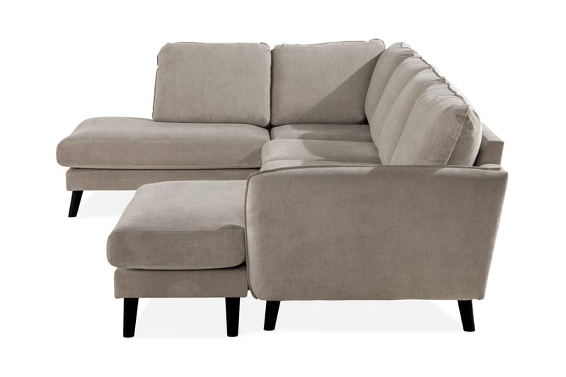 Trend Lyx 4-seters Venstrevendt U-formet Sofa med Divan og Sjeselong i Stoff - Beige - Møbler - Sofaer - U-sofa
