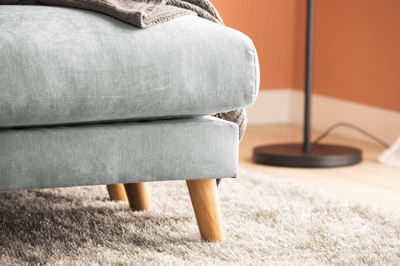 Trend Lyx 4-seters Venstrevendt U-formet Sofa med Divan og Sjeselong i Stoff - Grå - Møbler - Sofaer - U-sofa