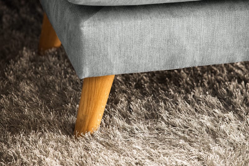 Trend Lyx 4-seters Venstrevendt U-formet Sofa med Divan og Sjeselong i Stoff - Grå - Møbler - Sofaer - U-sofa