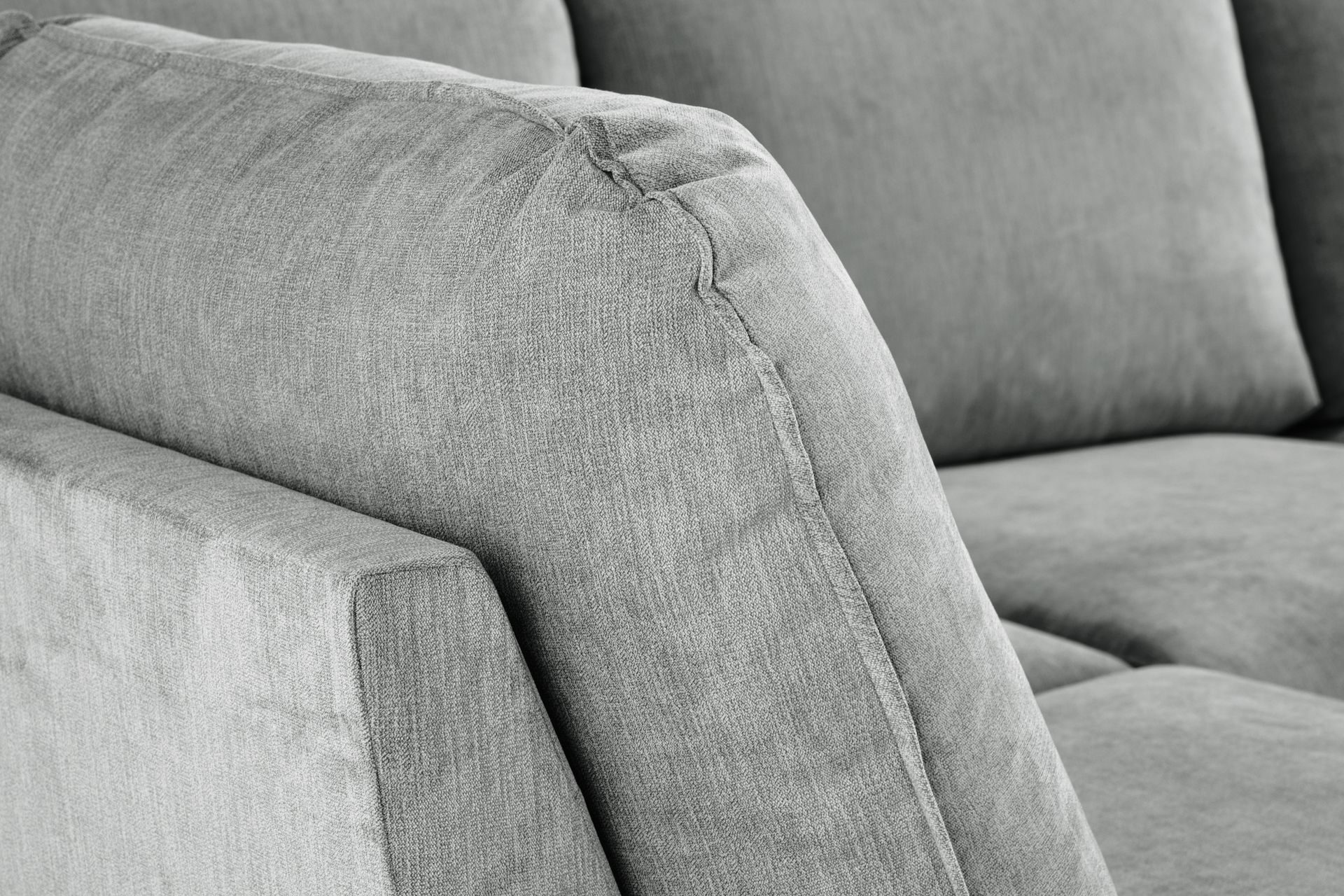 Trend Lyx 4-seters Venstrevendt U-formet Sofa med Divan og Sjeselong i Stoff - Grå - Møbler - Sofaer - U-sofa