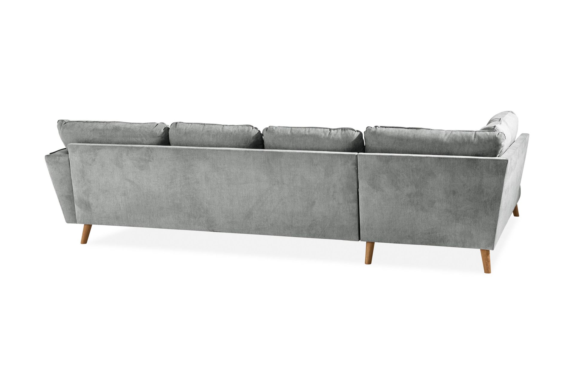 Trend Lyx 4-seters Venstrevendt U-formet Sofa med Divan og Sjeselong i Stoff - Grå - Møbler - Sofaer - U-sofa