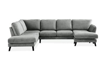 Trend Lyx 4-seters Venstrevendt U-formet Sofa med Divan og Sjeselong i Stoff