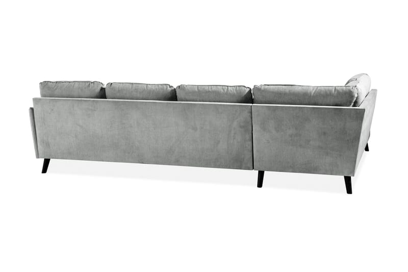 Trend Lyx 4-seters Venstrevendt U-formet Sofa med Divan og Sjeselong i Stoff - Grå - Møbler - Sofaer - U-sofa