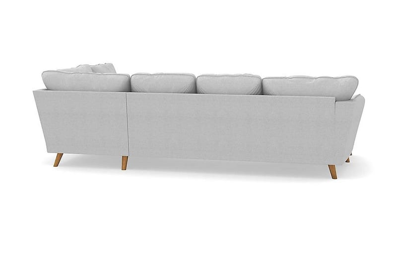 Trend Lyx 4-seters Venstrevendt U-formet Sofa med Divan og Sjeselong i Stoff - Lys grå - Møbler - Sofaer - U-sofa