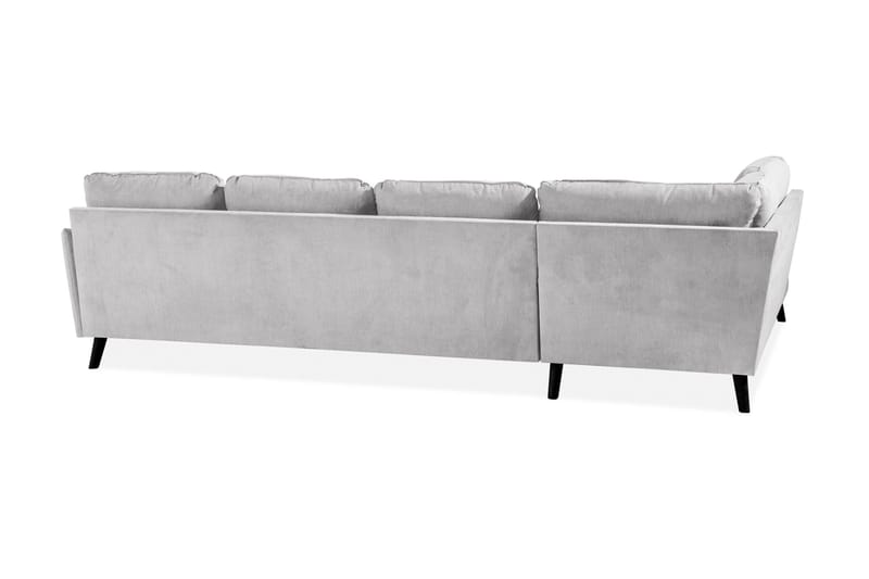 Trend Lyx 4-seters Venstrevendt U-formet Sofa med Divan og Sjeselong i Stoff - Lys grå - Møbler - Sofaer - U-sofa