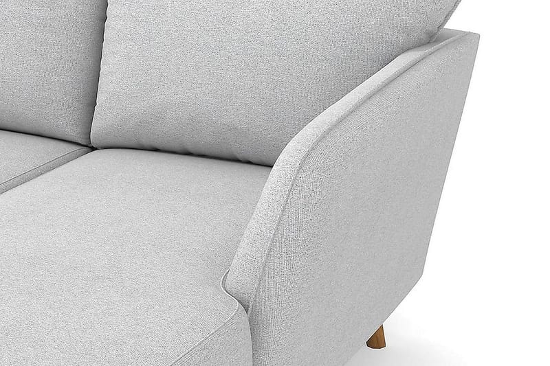 Trend Lyx 4-seters Venstrevendt U-formet Sofa med Divan og Sjeselong i Stoff - Lys grå - Møbler - Sofaer - U-sofa