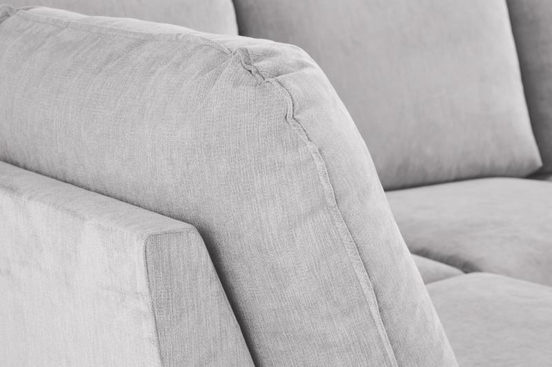 Trend Lyx 4-seters Venstrevendt U-formet Sofa med Divan og Sjeselong i Stoff - Lys grå - Møbler - Sofaer - U-sofa