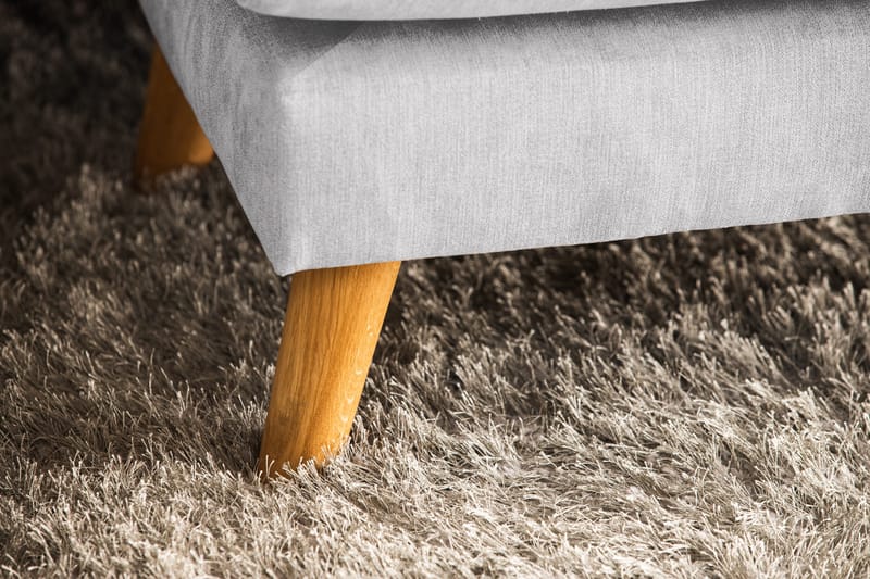 Trend Lyx 4-seters Venstrevendt U-formet Sofa med Divan og Sjeselong i Stoff - Lys grå - Møbler - Sofaer - U-sofa