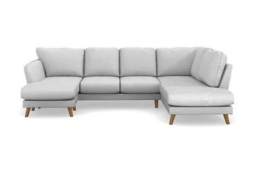 Trend Lyx 4-seters Venstrevendt U-formet Sofa med Divan og Sjeselong i Stoff