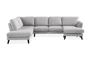 Trend Lyx 4-seters Venstrevendt U-formet Sofa med Divan og Sjeselong i Stoff