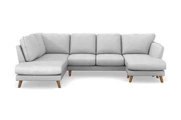 Trend Lyx 4-seters Venstrevendt U-formet Sofa med Divan og Sjeselong i Stoff