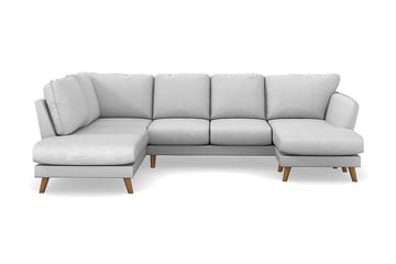 Trend Lyx 4-seters Venstrevendt U-formet Sofa med Divan og Sjeselong i Stoff
