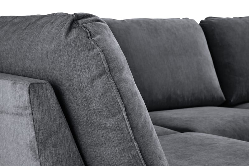 Trend Lyx 4-seters Venstrevendt U-formet Sofa med Divan og Sjeselong i Stoff - Mørk grå - Møbler - Sofaer - U-sofa