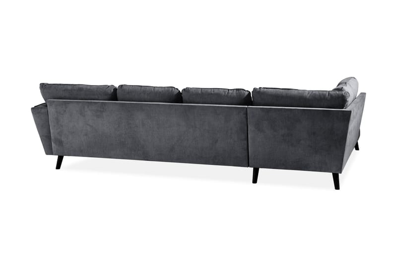 Trend Lyx 4-seters Venstrevendt U-formet Sofa med Divan og Sjeselong i Stoff - Mørk grå - Møbler - Sofaer - U-sofa