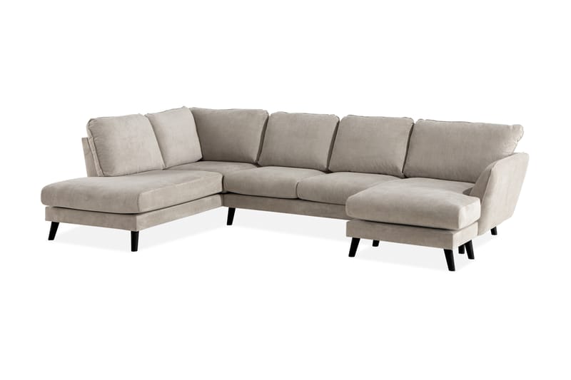 Trend Lyx U-Sofa med Divan Høyre - Beige - U-sofa