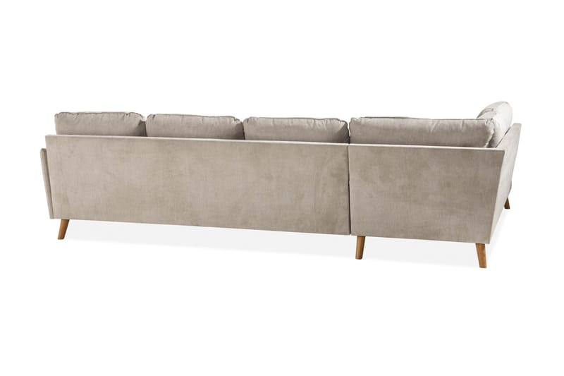Trend Lyx U-Sofa med Divan Høyre - Beige/Eik - U-sofa